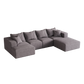 Modern Upholstered Sectional Boneless Couch Set