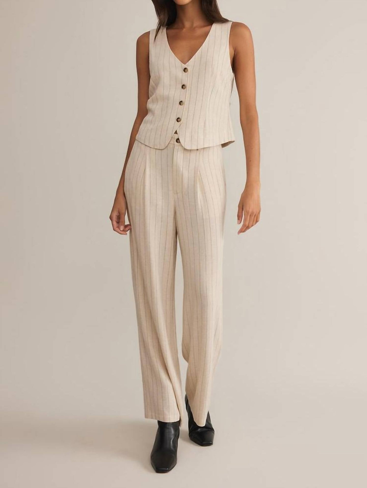 Z Supply - Belfort Pinstripe Linen Vest