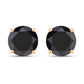 4.12 Carat Genuine Black Diamond 14K Yellow Gold Earrings