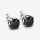 4.91 Carat Genuine Black Diamond 14K White Gold Earrings
