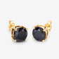 4.12 Carat Genuine Black Diamond 14K Yellow Gold Earrings