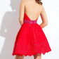 Rachel Allan - Lace Open Back Short Prom Dress