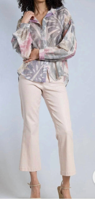 Lola & Sophie - Women's Palm Leaf Voile Shirt