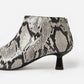 Ganni - Women's Faux Snake Crop Ankle Boot