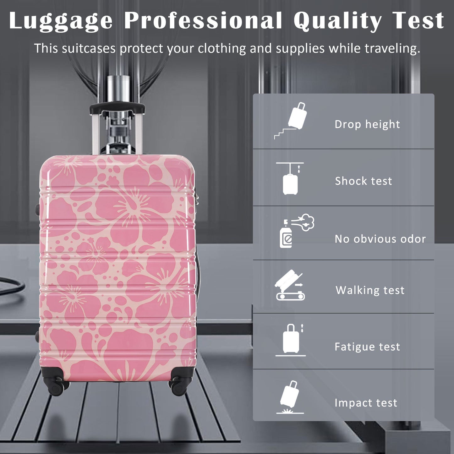 Hardshell Luggage Sets 3-Pcs Spinner Suitcase with TSA Lock