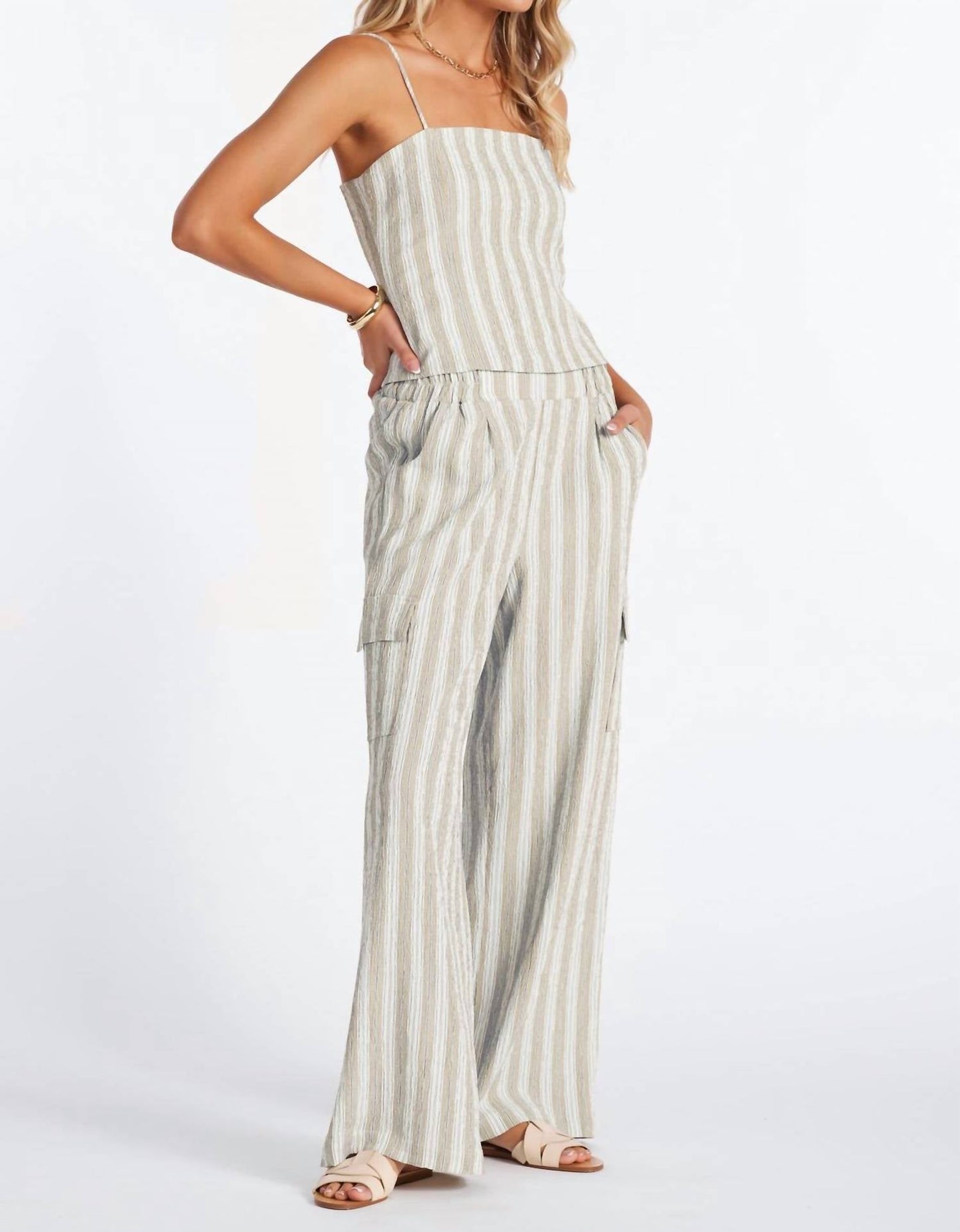 Bishop + Young - Coastal Stripe Cargo Pant