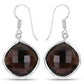 22.80 Carat Genuine Smoky Quartz .925 Sterling Silver Earrings
