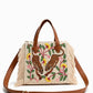 America & Beyond - Women's Temur Leopard Fringed Tote
