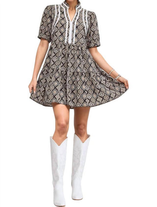 Entro - Katrina High Neck Babydoll Dress