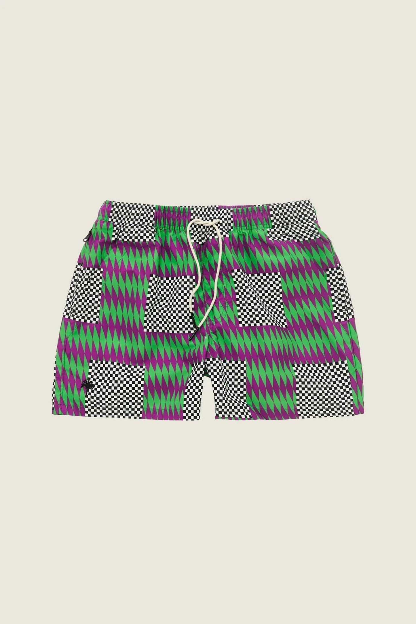 Oas - Orchid Chess Swim Shorts