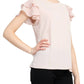 Adrianna Papell - Double Flutter Sleeve Moss Crepe Top