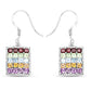 4.32 Carat Genuine Multi Stones .925 Sterling Silver Earrings