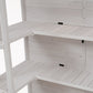 TOPMAX 78-Inch Wooden Greenhouse with Skylights and Folding Shelves