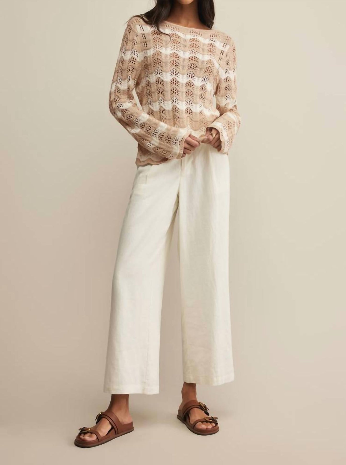 Z Supply - Azura Stripe Crochet Top Sweater