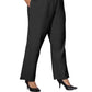 On The Plus Side - Wide Leg Crinkle Cotton Pants - Plus