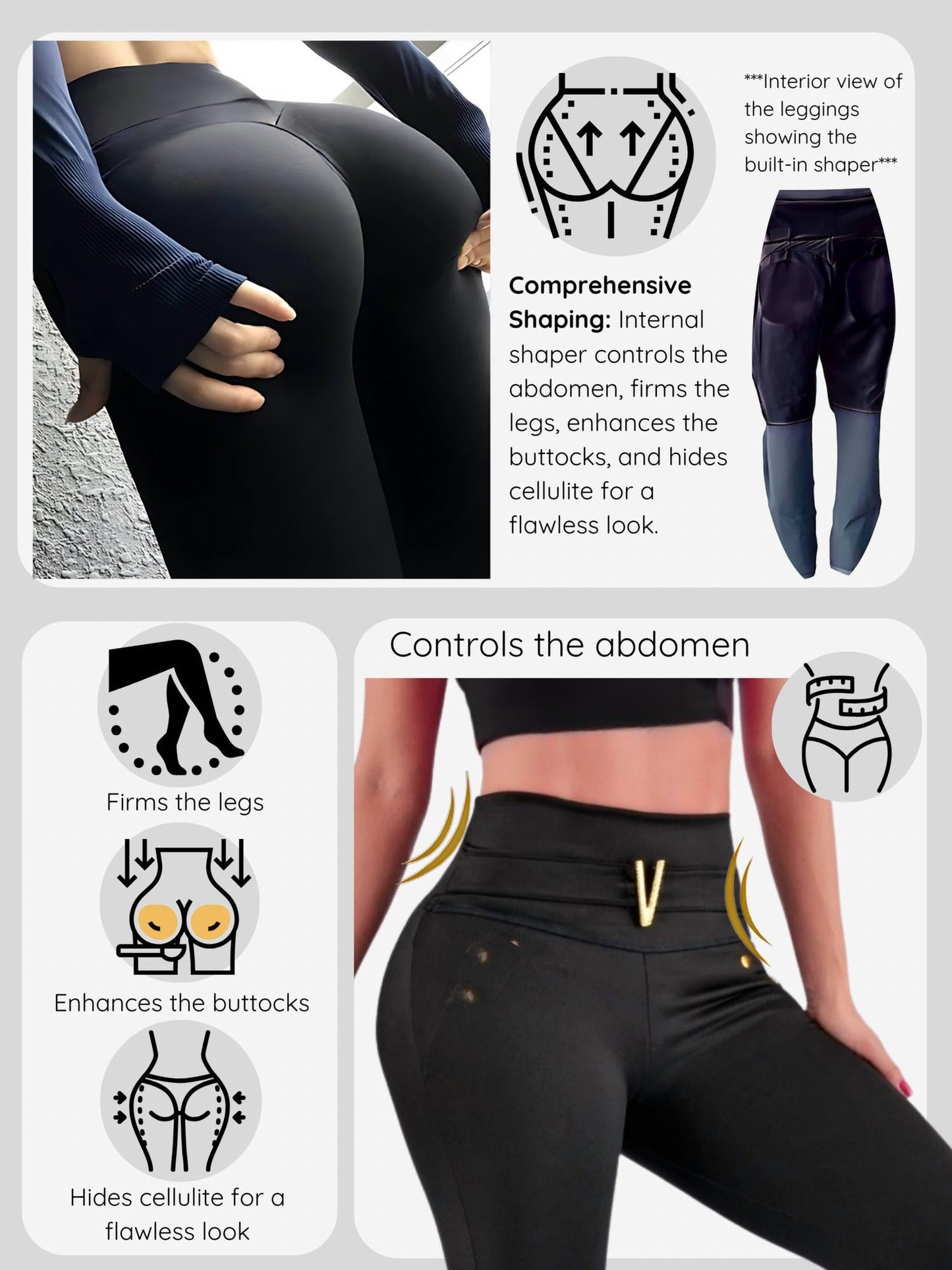 Siluets - Women's High-waisted Shapewear Dress Pants With Powernet And Butt Lift