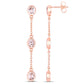 1.62 Carat Genuine Morganite .925 Sterling Silver Earrings