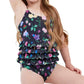 Gottex - Girls Ruffle Tiered Square Neck One Piece Swimsuit