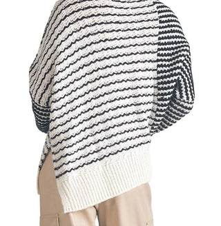 Elan - Aysmmetrical Striped Sweater