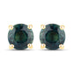 1.30 Carat Genuine Blue Sapphire 14K Yellow Gold Earrings