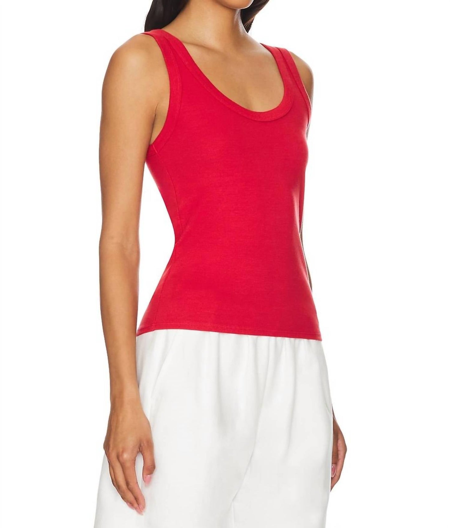 Enza Costa - Supima Rib Scoop Tank Top
