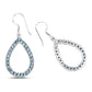 4.32 Carat Genuine London Blue Topaz .925 Sterling Silver Earrings