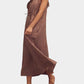 Amente - Front Shirring Gingham Cami Midi Dress
