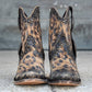Liberty Black - Women's Buckled In Leopard Leather Bootie