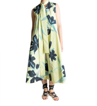 Psophia - Sleeveless VNeck Taffeta Dress