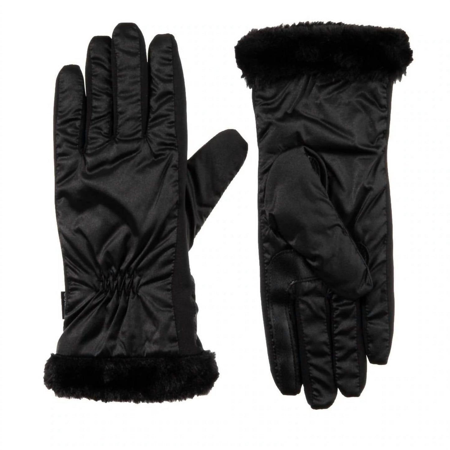 Isotoner - Women’s Quilted Gloves with Faux Fur Cuff