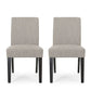 Contemporary Dining Chair With Upholstered Seating and Tapered Legs