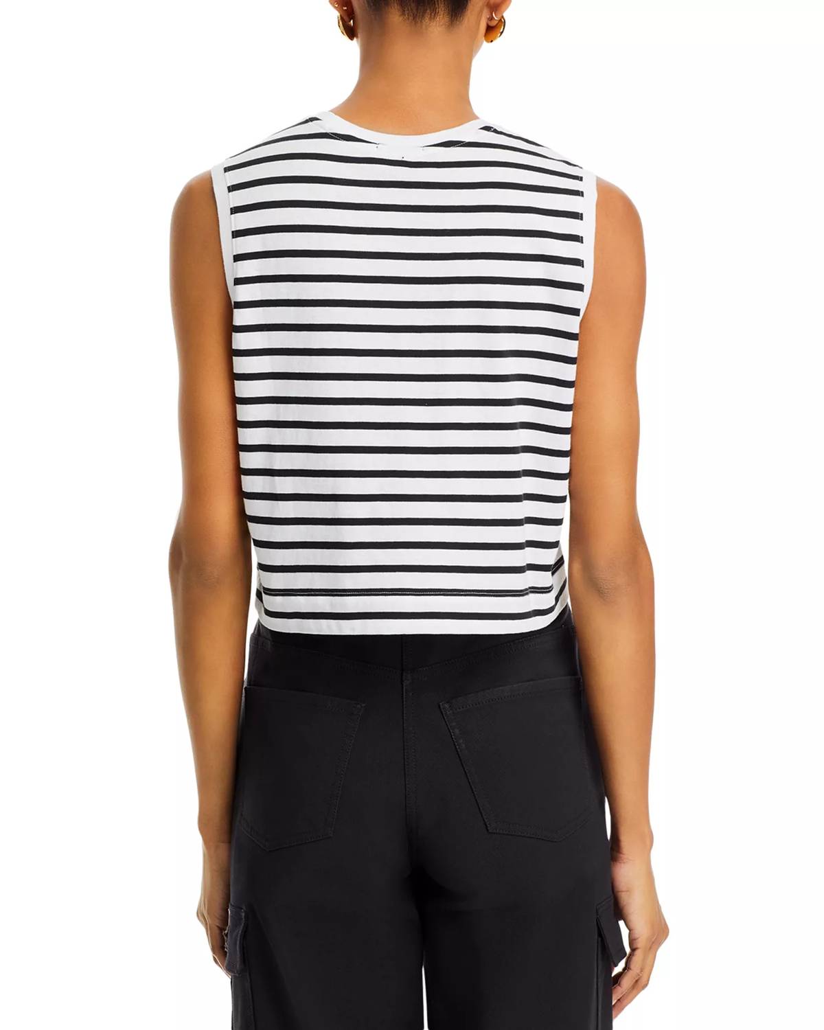 Atm - Striped Sleeveless Top