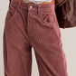 Free People - Good Luck Mid-rise Cord Barrel Jean