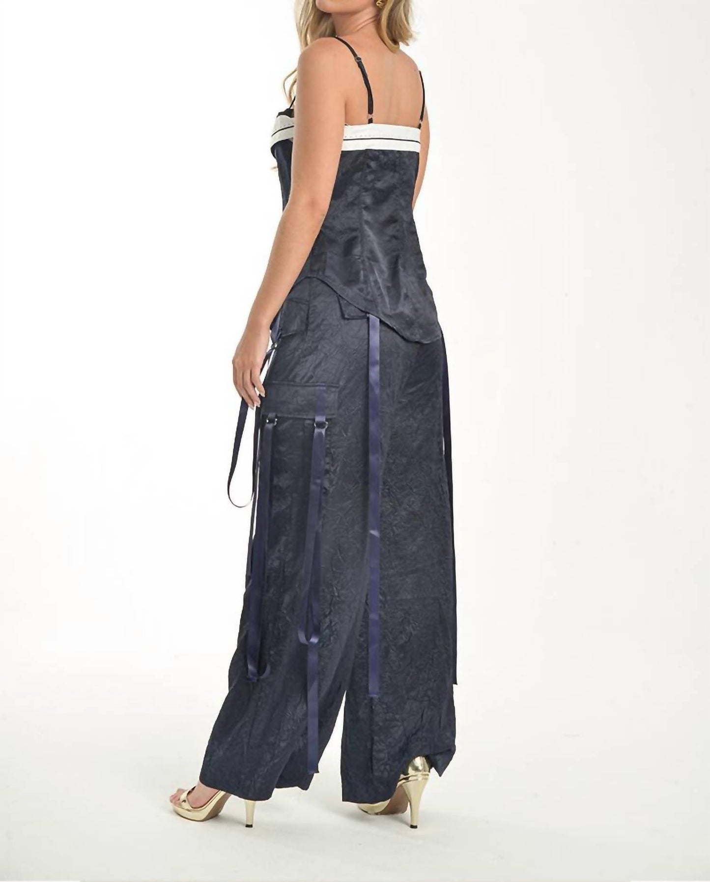 Steffany Milano - Midnight Elegance Wide-leg Pants