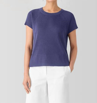 Eileen Fisher - Organic Linen Cotton Jewel Neck Top