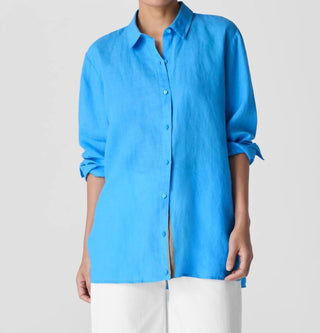 Eileen Fisher - Classic Linen Long Sleeve Shirt