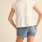 &Merci - Front Tie Cap Sleeve Top