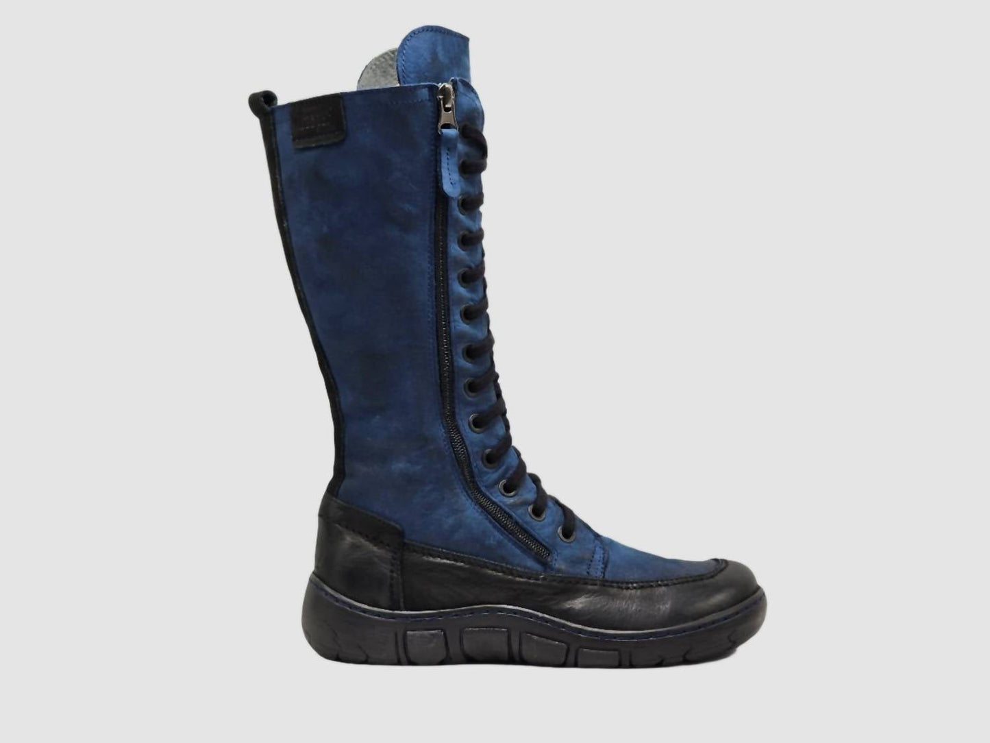 Kcr Group - Women's Original Tall Thick Wool-lined Zip-up Leather Boots