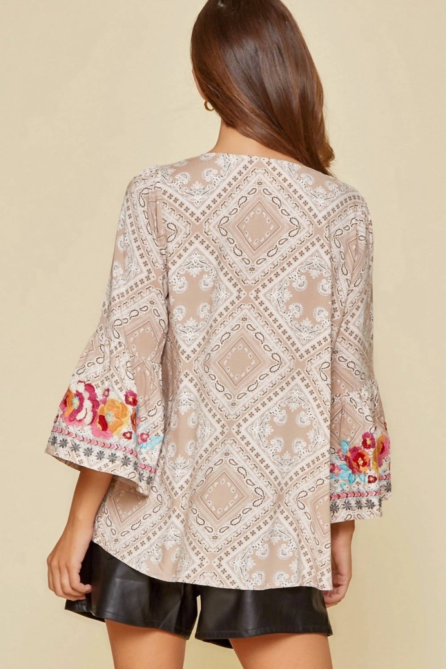 Andree By Unit - South Beach Embroidered Bandana Top