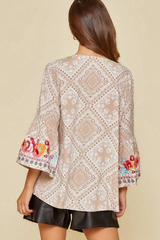 Andree By Unit - South Beach Embroidered Bandana Top