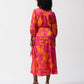 Joseph Ribkoff - Satin Floral Print Wrap Dress