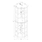 6 Shelf Corner Curio Display Cabinet With Lights, Mirrors And Adjustable Shelves