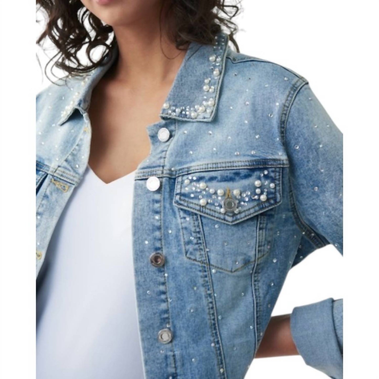 Joseph Ribkoff - Denim Jacket With Rhinestones