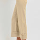 Risen - Latte High Rise Cuffed Jeans