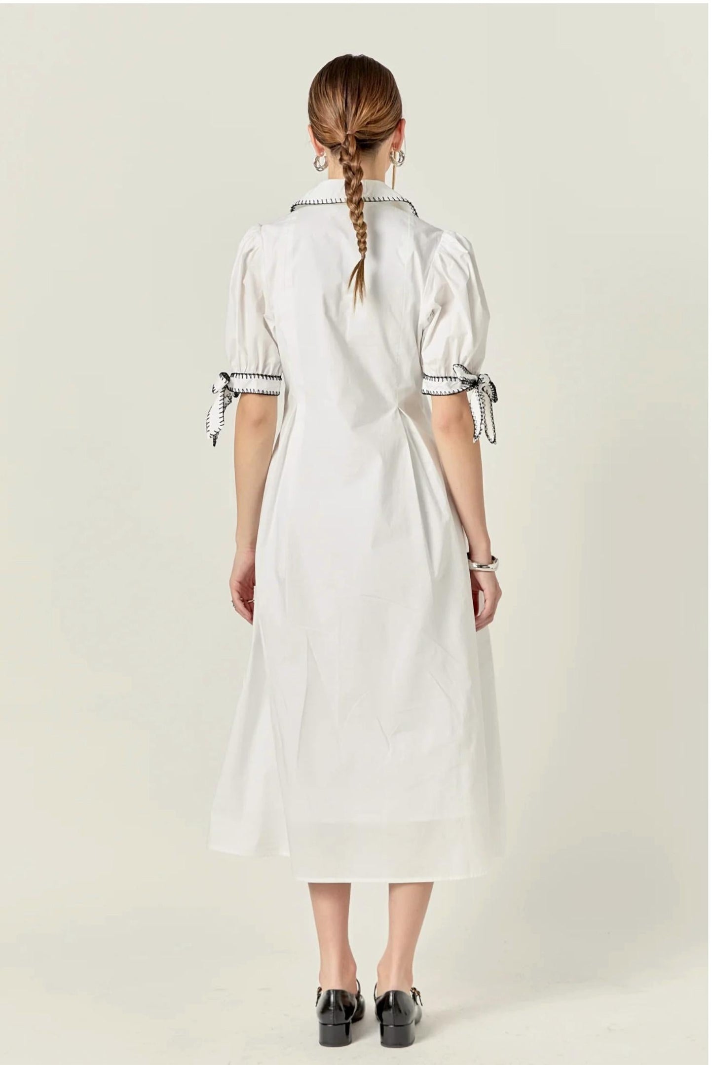 English Factory - Stitch Detailed Midi Dress