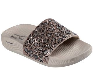 Skechers - Women's Low Slider Cheetahlicious Slides