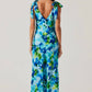 Astr - Allexina Satin Cowl Neck Midi Dress