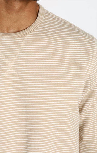 Jachs New York - Striped Sustainable Fleece Crewneck Sweatshirt