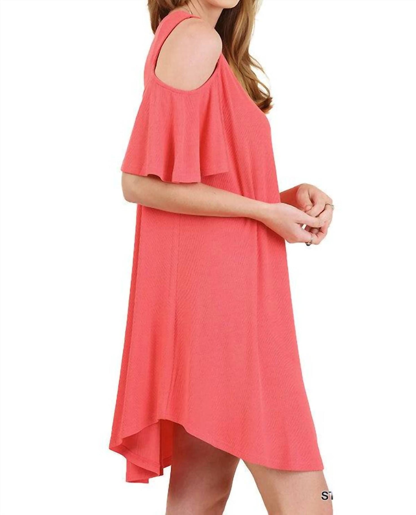 Umgee - Cold Shoulder Butterfly Sleeve Dress