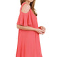Umgee - Cold Shoulder Butterfly Sleeve Dress